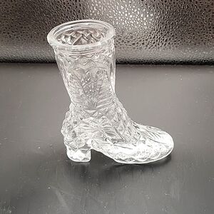 Crystal Ice Clear Glass Dress Boot